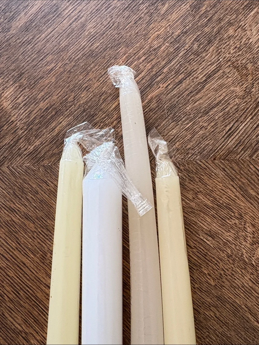 Lot of VTG Ivory and White Taper Candles -